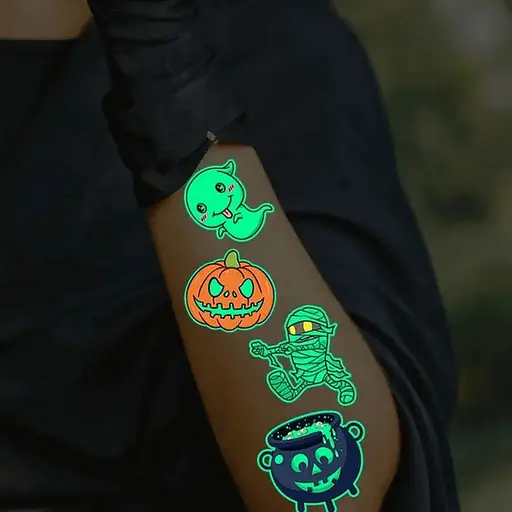 Набор детских временных татуировок Halloween glow kids-tatto-halloween-glow-set-1 - фото 5