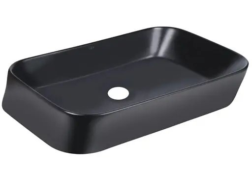 Комплект Qtap Scorpio: Раковина накладная прямоугольная 550х390х120 мм Matt Black + Донный клапан PU03 (QT14112243MBN47298) - фото 3