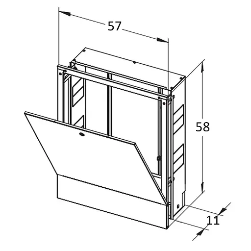 Коллекторный шкаф внутренний ШКВ-02 570x580x110 (4) 000012549 - фото 6