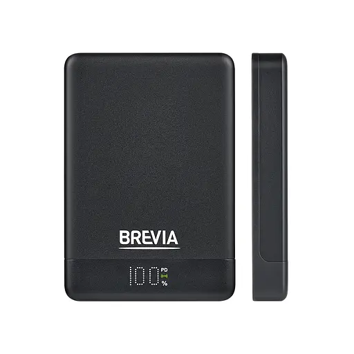 Повербанк (Power Bank) Brevia ePower 10000mAh MagSafe SuperSlim PD20W, Qі15W LCD чорний(45530MSB) - фото 3
