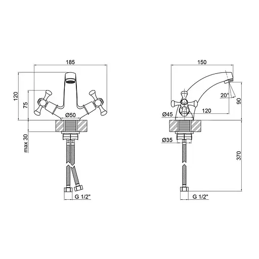 Змішувач для раковини Lidz (CRM) 75 21 161F - фото 4