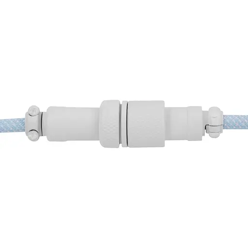 Кабель Keychron USB-A/USB-C > USB-C зарядка/синхронизация, 1.36м, Type-C, Coiled Aviator, синий - фото 4