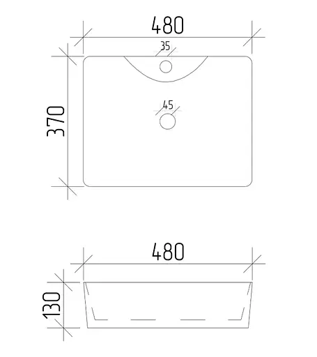 Умивальник VBI Forli black marmo glossy накладний VBI-011107, Чорний - фото 3