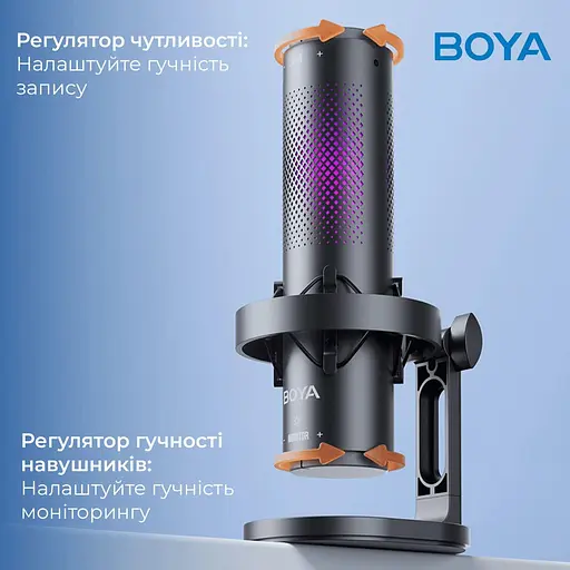 Мікрофон Boya K9 RGB Black K9) - фото 10