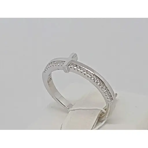 Срібне кільце Срібний рай з фіанітами. 1111 088683 17 - фото 2