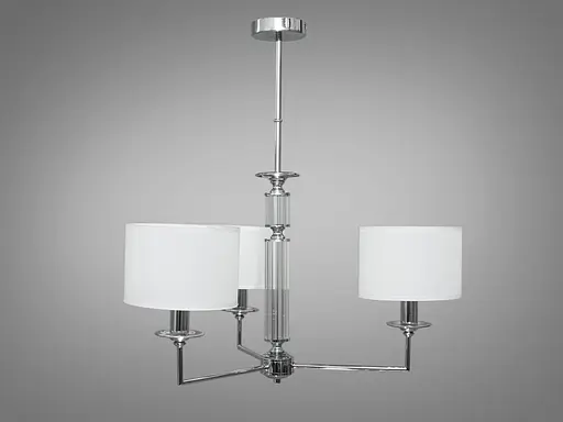 Ультрасовременная, строгая люстра с абажурами на 3 лампы в классическом исполнении. - фото 2