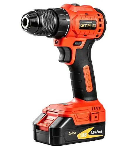 Аккумуляторный бесщеточный шуруповерт GTM DS18/50BL + 2 АКБ и ЗУ в кейсе (DS18/50BL) - фото 2
