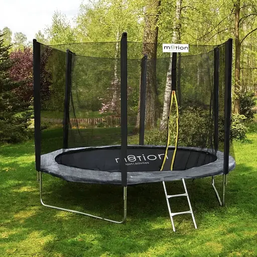 Батут Jumi Motion Sport Line 10ft (305см) з зовнішньою сіткою сірий - фото 7