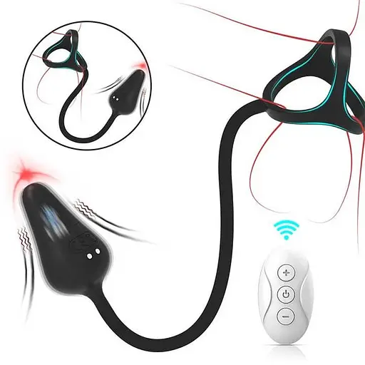 Вібромасажер простати Funtasmo з ерекційним кільцем та пультом Д/К - фото 9