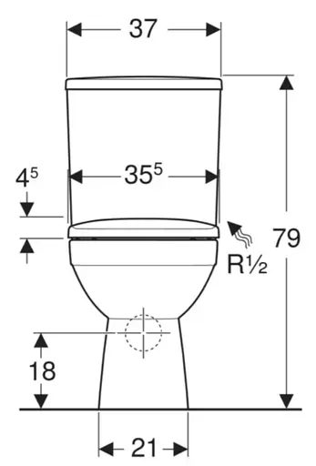 Унитаз-компакт с крышкой Geberit Selnova Square 503.086.00.1, Белый - фото 4