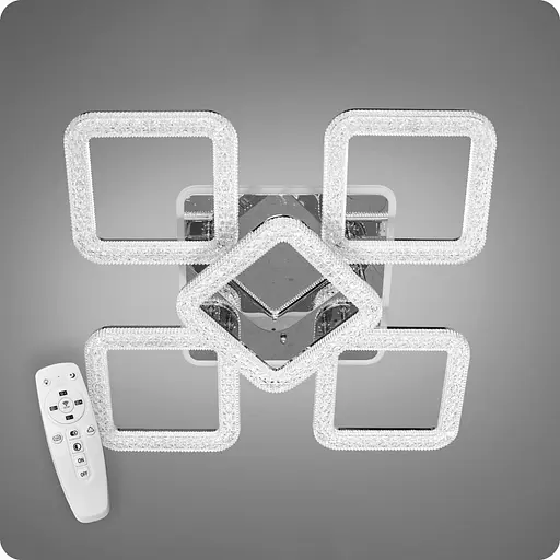 Люстра світлодіодна 517 Dlight 3color з пультом 135Вт Хром (01837) - фото 2