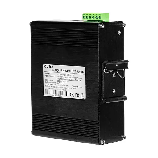 PoE-коммутатор 10-портовый управляемый L2+ E-LINK LNK-IMC208-2.5GPM-SFP+ 2.5G с 8 портами PoE, 240W (73-00139) - фото 5