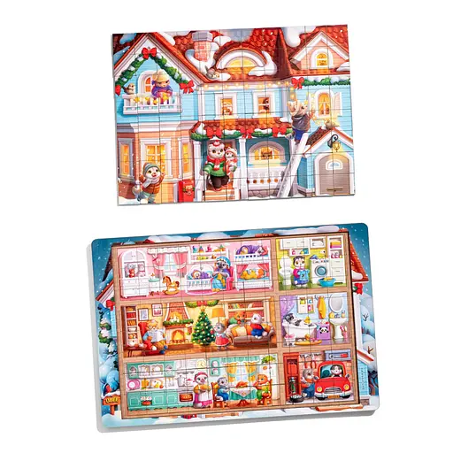 Пазл дитячий деревяний Котячий будинок (ПСД249) PSD249, 176 елементів - фото 5