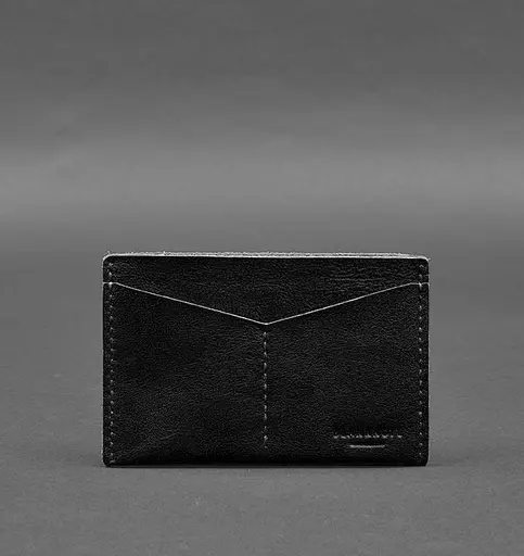 Кожаная обложка-органайзер для документов 6.2 черный краст - фото 1