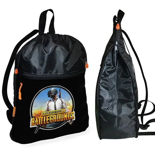 Рюкзак-мішок для взуття, спортивної форми Пабг «PUBG» дитяча сумка для змінки з розширювачем (01350)