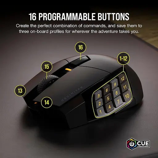 Мышь компьютерная Corsair MMO Scimitar Elite Wireless (CH-9314311) - фото 3