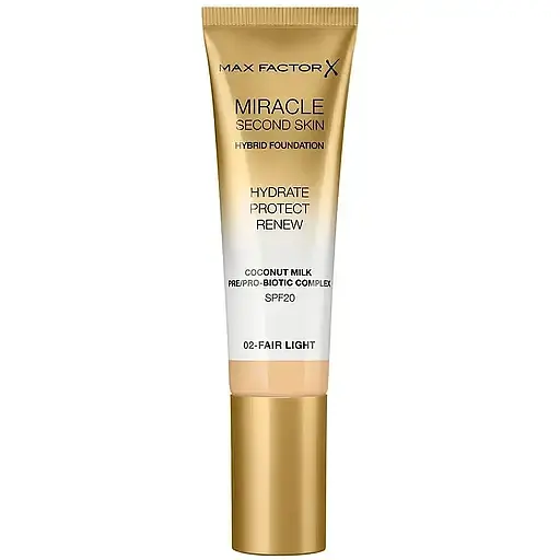 Тональна основа Max Factor Miracle Second Skin тон 02 (Fair Light) 30 мл - фото 1