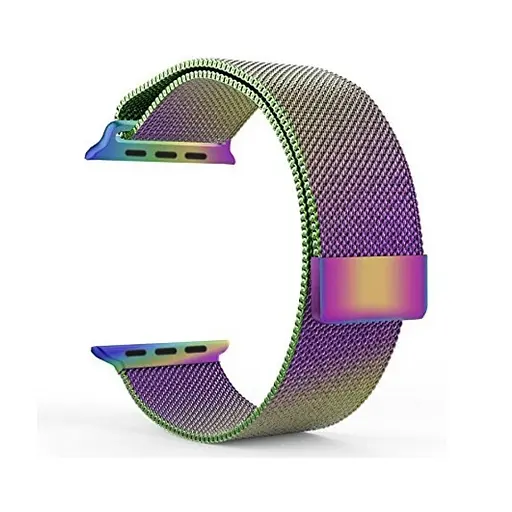 Ремінець Creasted для годинника Milanese loop steel bracelet Apple watch, 42 44 мм Oil rainbow - фото 4