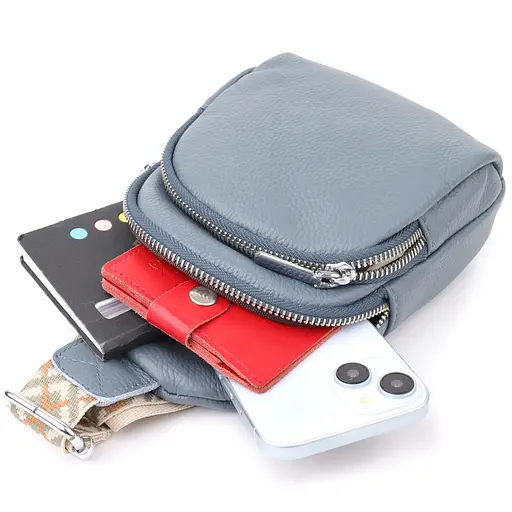 Женская сумка-слинг Vintage из натуральной кожи 15х21.5х6.5 см sum0027606 - фото 9