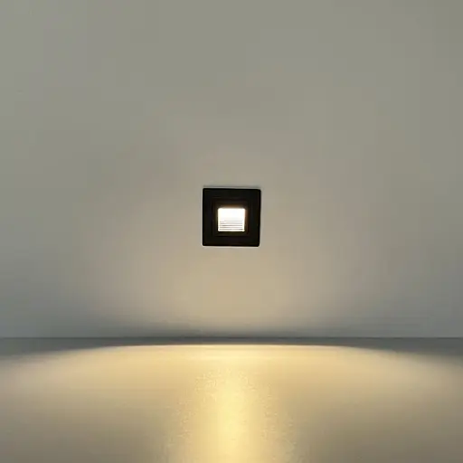 Світильник для сходів у чорному корпусі 56х56 мм | Line F | Арт. 10011 - фото 4