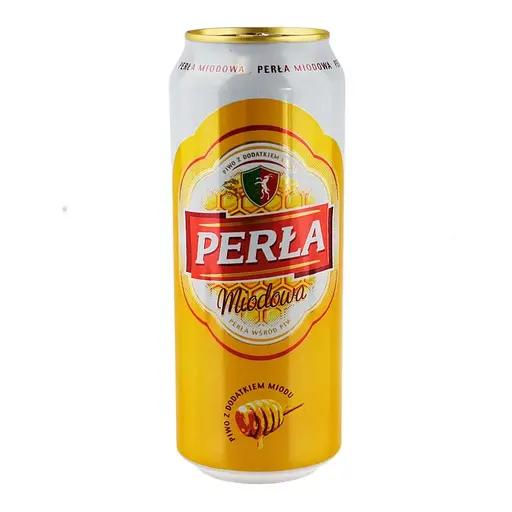 Пиво Perla Miodowa светлое фильтрованное 5.4% 0.5 л