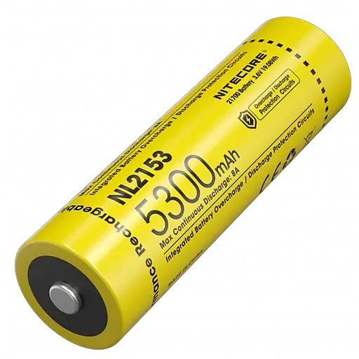 Аккумулятор 21700 Nitecore NL2153 3.6V 5300mAh Li-Ion защищенный (Желтый)