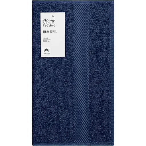 Рушник махровий Ardesto Essence 30х50 см 100% бавовна синій темний (ART2230NA)  - фото 1