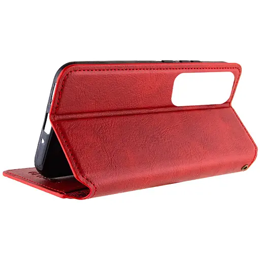 Кожаный чехол-книга GETMAN Cubic (PU) для Samsung Galaxy M35 5G Красный - фото 5