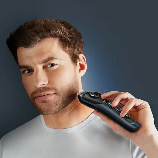 Триммер Rowenta Virtuo для бороды и усов, сеть+акум., насадок-2, чехол, титан.напив., кейс для хранения, черно-синий - фото 10