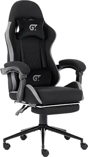 Геймерское кресло GT Racer черное с серым (X-2324 Fabric Black/Gray) - фото 2