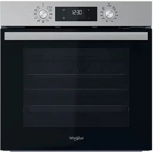 Духовой шкаф электрический Whirlpool 71 л A+ дисплей конвекция телескопические направляющие нержавеющая сталь