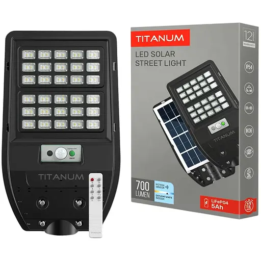 Уцінка. Світильник сонячний Titanum LED IP54 5000K Сенсорний (TL-SLSO-105-S)  