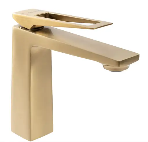 Змішувач для умивальника Rea Parker низький brushed gold REA-B4809 Золотий - фото 1