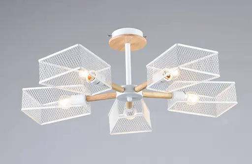 Люстра VALESO B N6687/5 Белый + Дерево