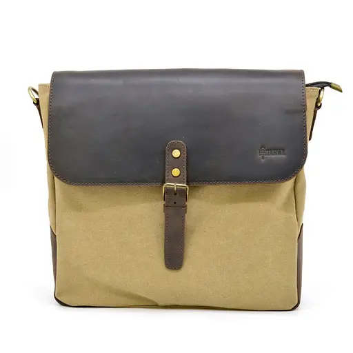 Кожаная мужская сумка через плечо TARWA 30х32х7.5 см sum0025859 - фото 4