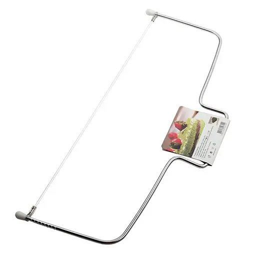 Нож струна лезвия для нарезки тортов бисквита из нержавеющей стали 33х16 см, Kitchen Master 86295 - фото 3