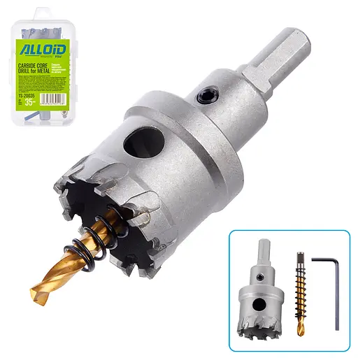 Свердло корончате Alloid Building Tools твердосплавне по металу 35 мм (TS-20035) - фото 2