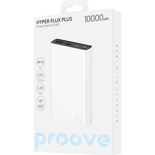 Зовнішній акумулятор Proove Hyper Flux Plus 10000mAh 22.5W White (PBF122120002) [136795] - фото 2