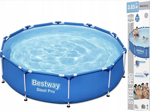 Каркасний круглий басейн Bestway Steel Pro 305×76 см, об’єм 4678 л, без фільтра - фото 5