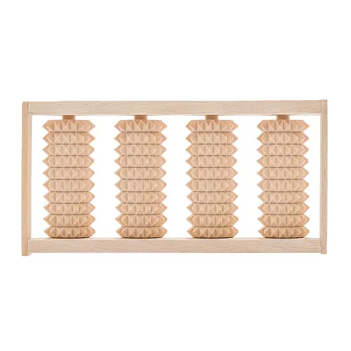 Масажер для ніг дерев'яний зубчастий на 4 ролики для однієї ноги 25х12.5х5 см, Woodly 84981 - фото 3