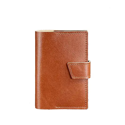 Шкіряна обкладинка для паспорта 4.0 світло-коричнева - фото 7