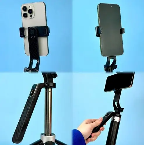 Монопод трипод беспроводной XO PRO Series P180 mini 160 см с Bluetooth пультом ДК черный - фото 6