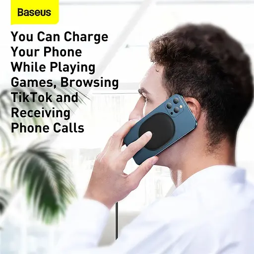 Зарядне бездротове BASEUS Light Magnetic для IPhone 12 13 з кабелем Type-C 15 W (WXQJ-01) - фото 7