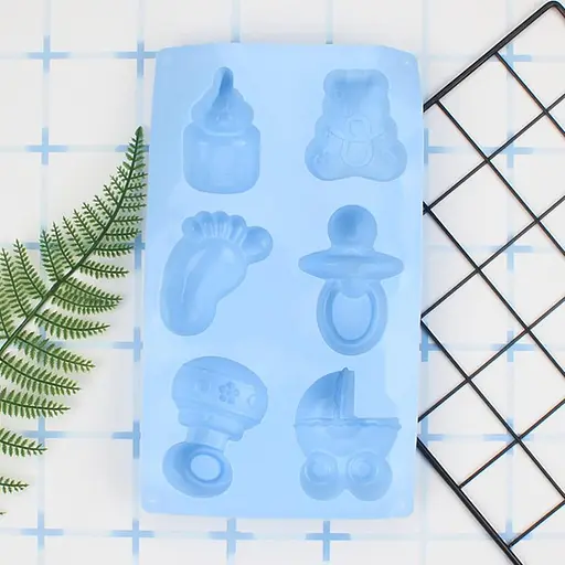 Форма силиконовая на планшете 3D молд "Детский" на 6 фигурок 29x17 см, Kitchen Master Красный 87499 - фото 6