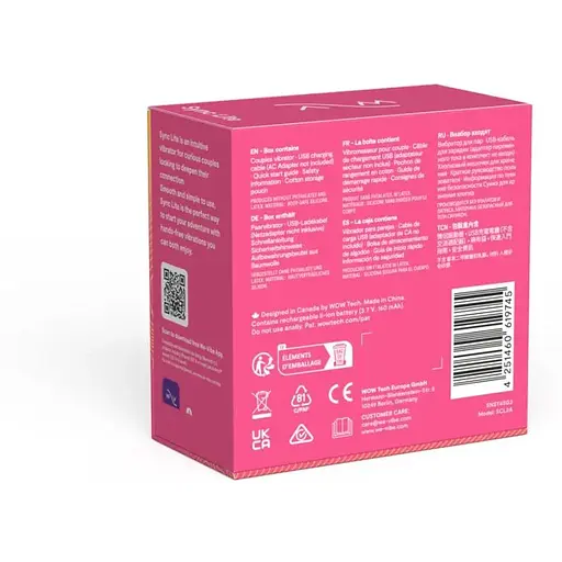 Смарт-вибратор We-Vibe Sync Lite Pink - фото 10