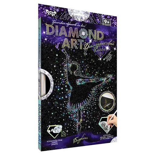 Комплект креативної творчості DIAMOND ART DAR-01, 10 видів Балерина
