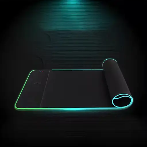 Ігрова поверхня (килимок) STAND JD-S60 з БЗП 15W LED+RGB (800*300*6mm) Black - фото 4