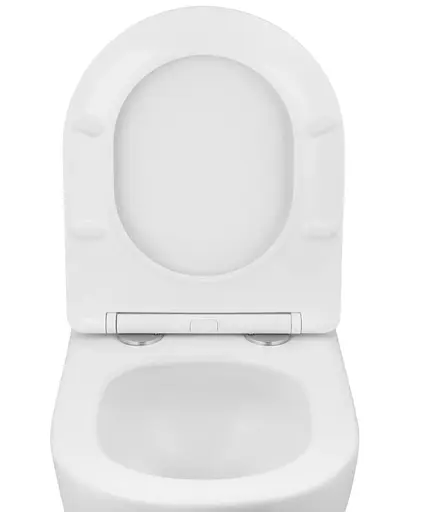 Унитаз подвесной безободковый Kroner Harz WHI483632 TORNADO с сиденьем (KH483632WHIT) (CV032967) - фото 5