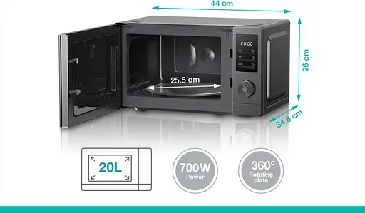 Мікрохвільова піч Gorenje 20л 700Вт дисплей нерж - фото 2
