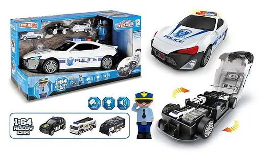 Машина-гараж 660 А-206 "Полиция", свет, звук, в коробке (6983283360341) - фото 3